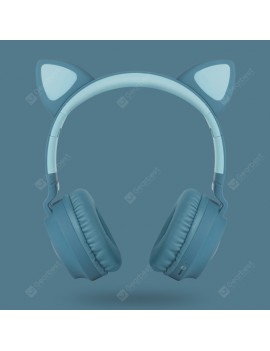 BT-028C Light-emitting Cartoon Cat Ears Girl Headset Wireless Bluetooth Headphone