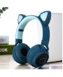 BT-028C Light-emitting Cartoon Cat Ears Girl Headset Wireless Bluetooth Headphone