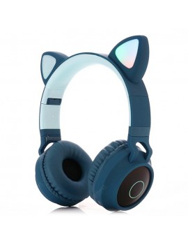 BT-028C Light-emitting Cartoon Cat Ears Girl Headset Wireless Bluetooth Headphone