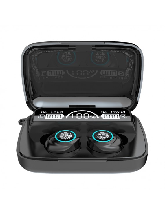 M18 Bluetooth Earphones Wireless TWS Waterproof HIFI Stereo Earbuds Fingerprint Touch Headset with Charging Box