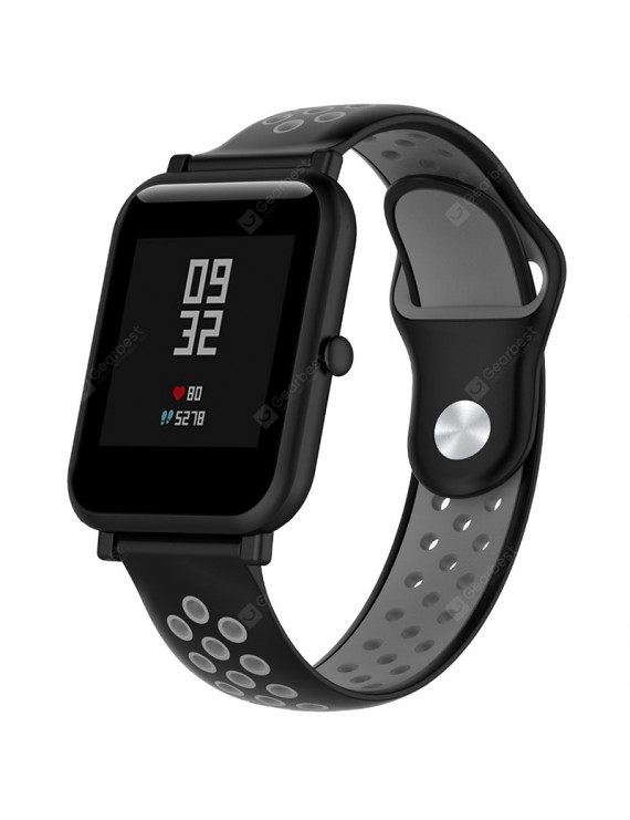 Two-color Pore Silicone Back Button Strap for AMAZFIT