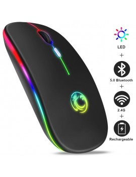 iMice Wireless Mouse Bluetooth RGB Rechargeable Mouse Computer Silent Mause LED Backlit Ergonomic Gaming Mouse for Laptop PC