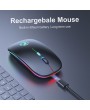 iMice Wireless Mouse Bluetooth RGB Rechargeable Mouse Computer Silent Mause LED Backlit Ergonomic Gaming Mouse for Laptop PC