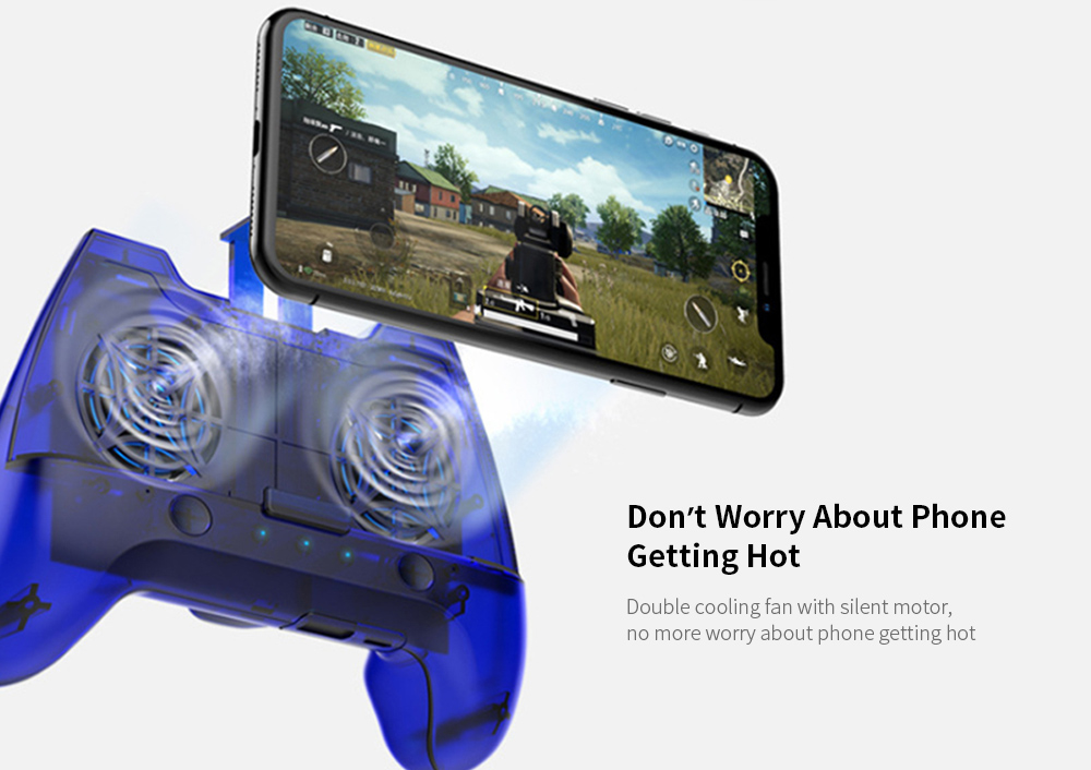 Multifunctional Cooling Fan Phone Game Joystick Controller - Red
