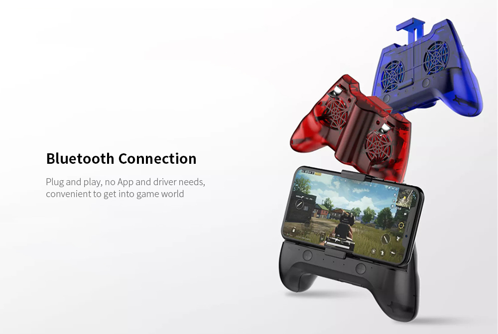 Multifunctional Cooling Fan Phone Game Joystick Controller - Red