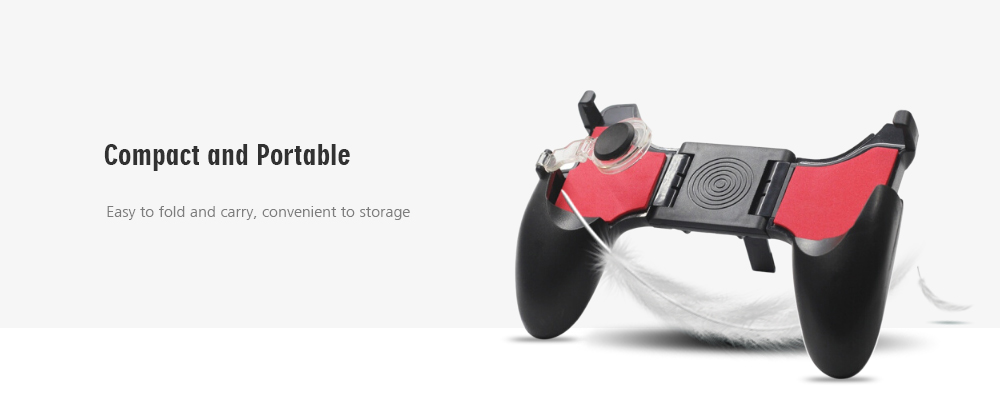 L1R1 Trigger with Mobile Game Handle Grip Controller Physical Aim Buttons Joysticks for PUBG- Black