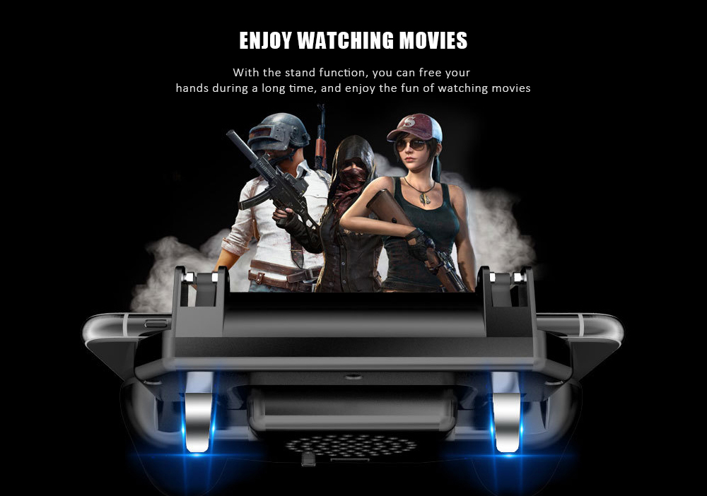 Multi-function Smartphones Cooling Gamepad Controller- Black