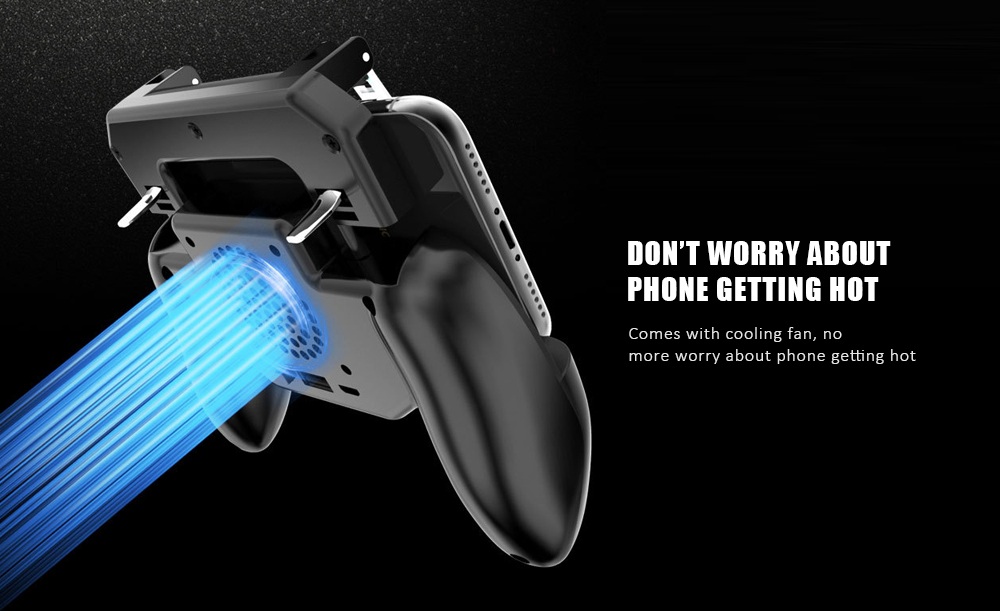 Multi-function Smartphones Cooling Gamepad Controller- Black