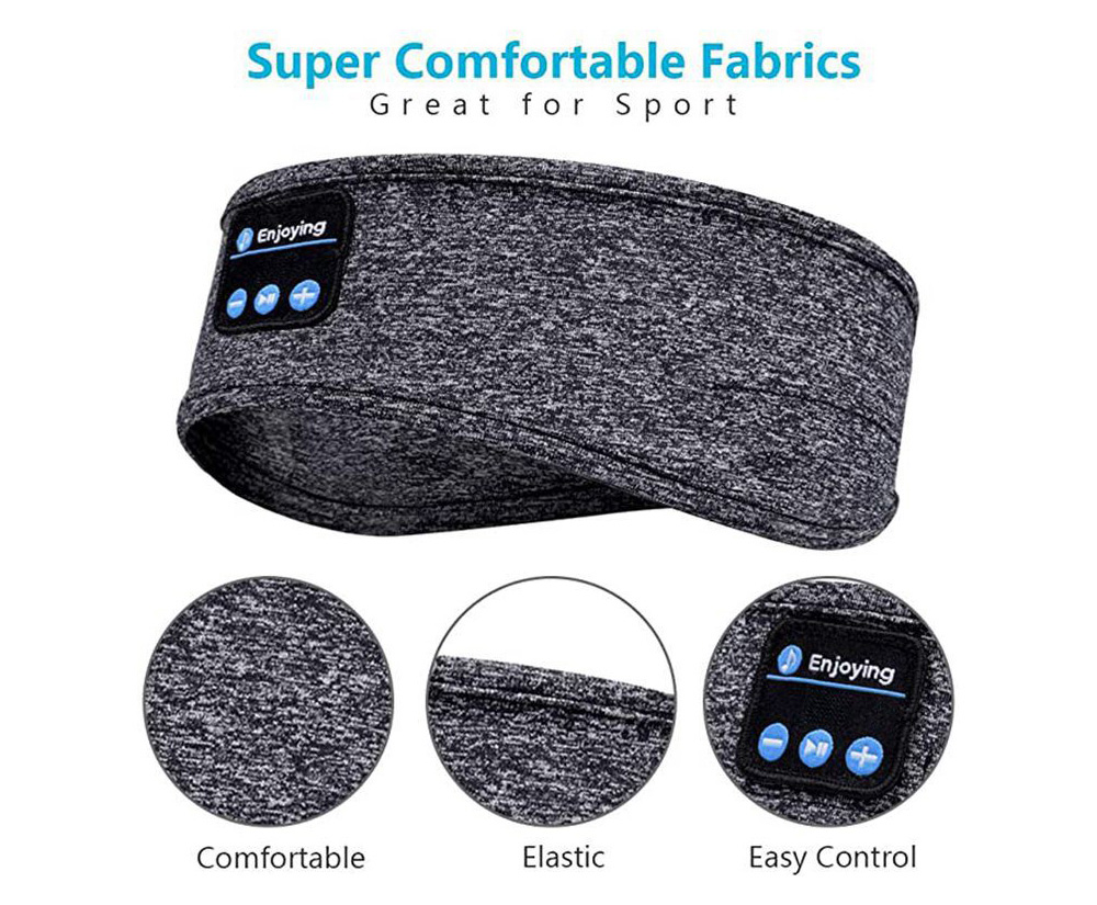 Wireless Bluetooth Headphones Sports Headband - Black Wireless Bluetooth Headphones Sports Headband - Black