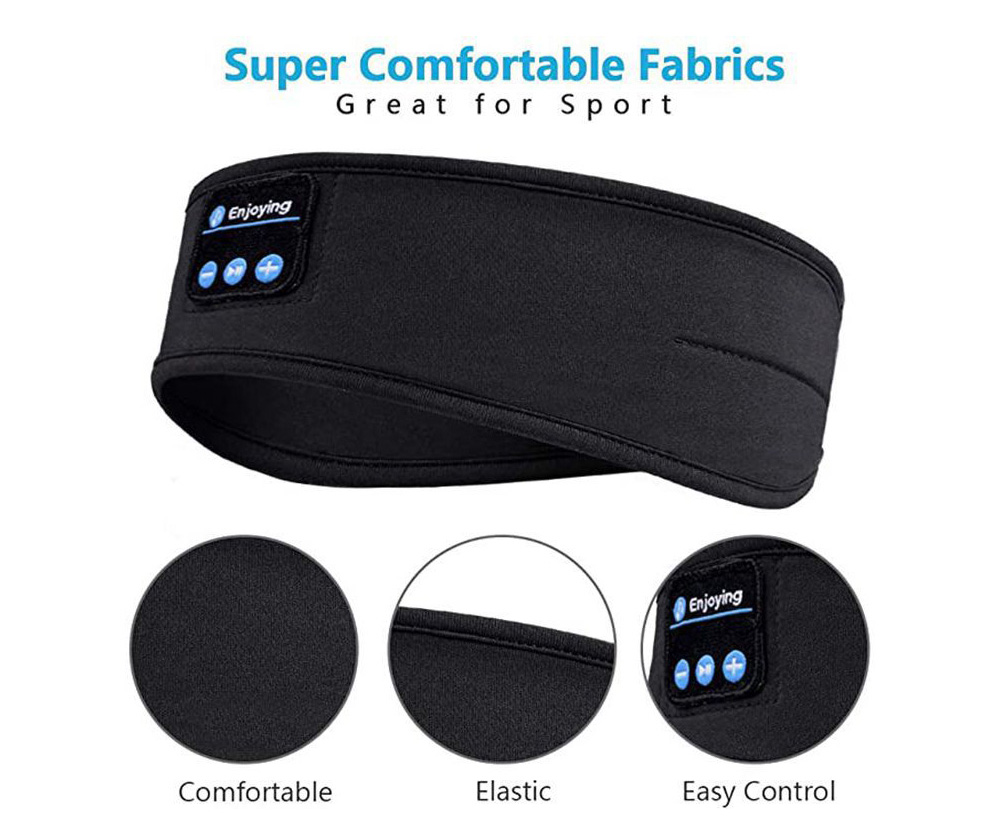 Wireless Bluetooth Headphones Sports Headband - Black Wireless Bluetooth Headphones Sports Headband - Black