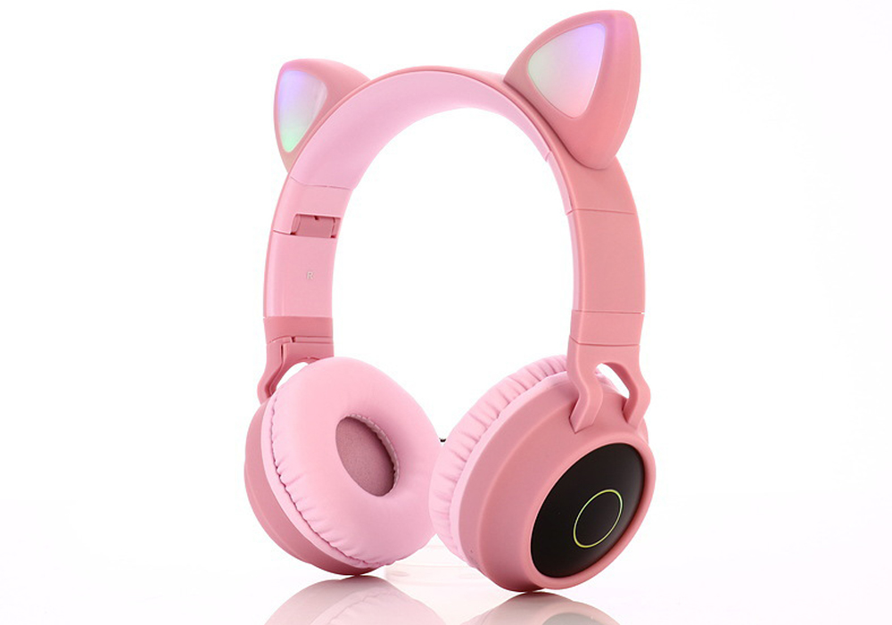 BT-028C Light-emitting Cartoon Cat Ears Girl Headset Wireless Bluetooth Headphone - Blue BT-028C Light-emitting Cartoon Cat Ears Girl Headset Wireless Bluetooth Headphone - Blue