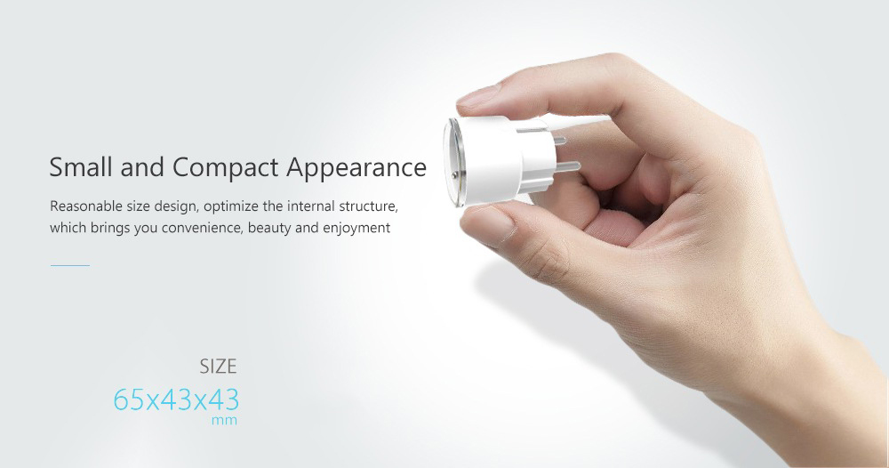 10A 2000W Smart WiFi EU Socket Energy Monitoring Plug- Milk White