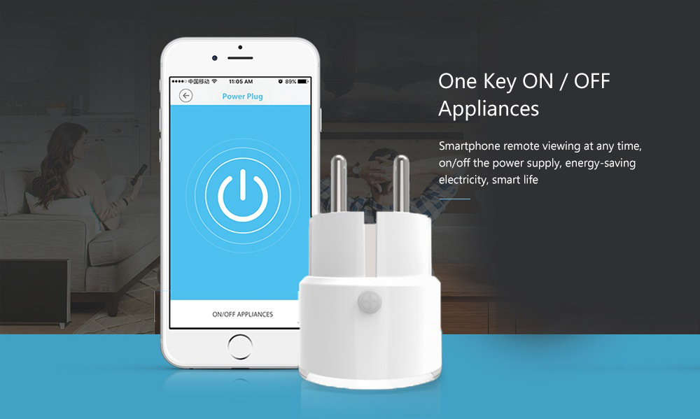 10A 2000W Smart WiFi EU Socket Energy Monitoring Plug- Milk White