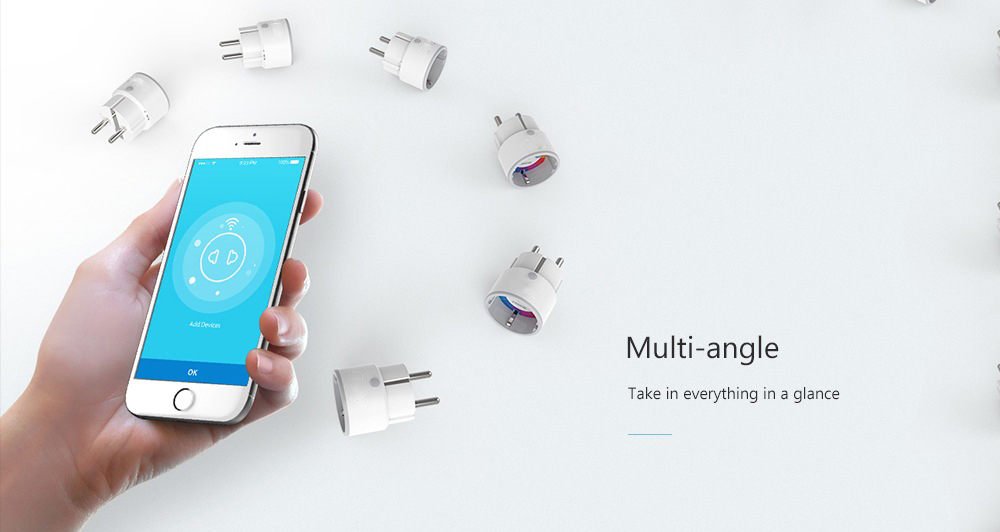 10A 2000W Smart WiFi EU Socket Energy Monitoring Plug- Milk White