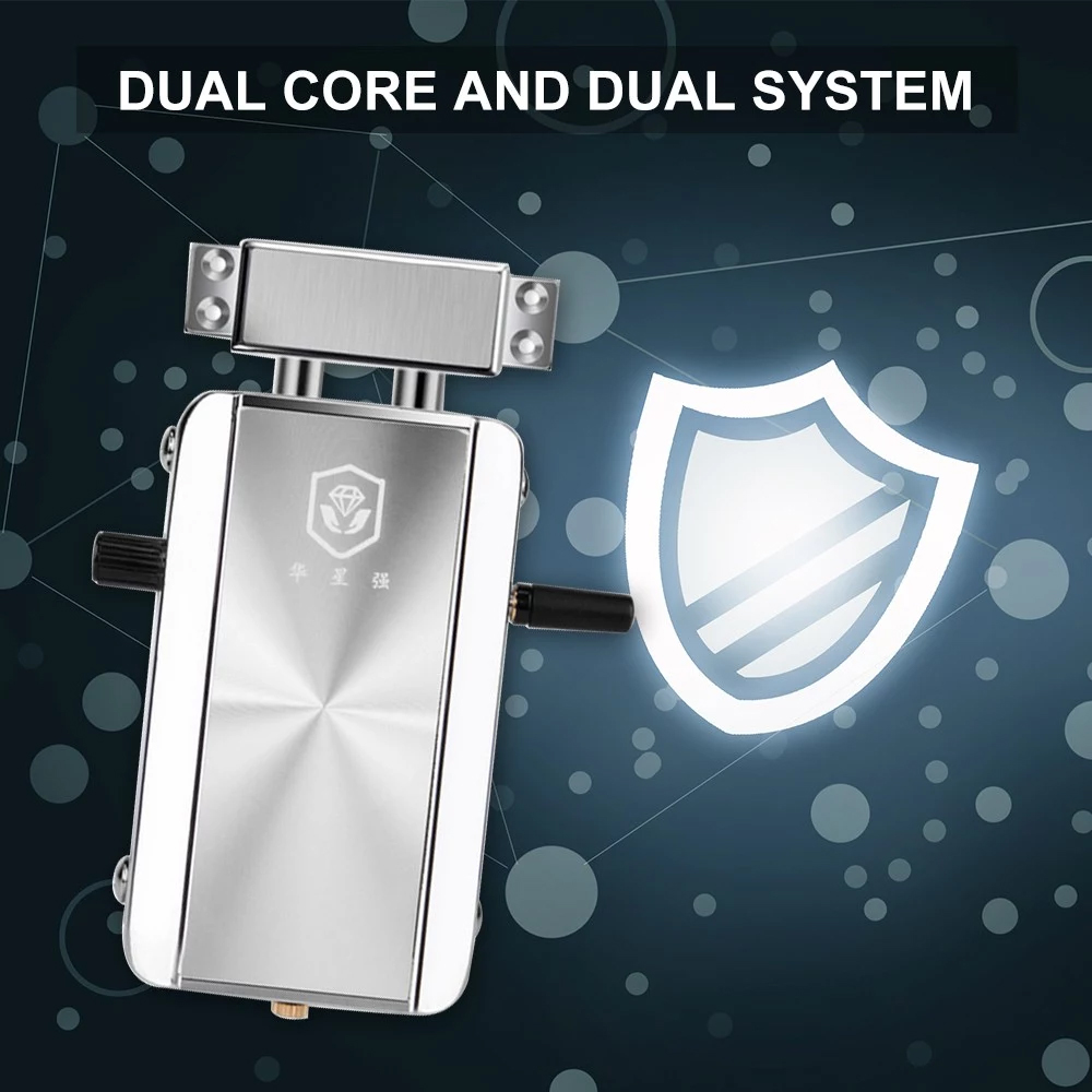 HXQ910 Intelligent Home Electric Remote Control Door Lock Mechanical Anti-Theft - Silver 1pc HXQ910 Intelligent Home Electric Remote Control Door Lock Mechanical Anti-Theft - Silver 1pc