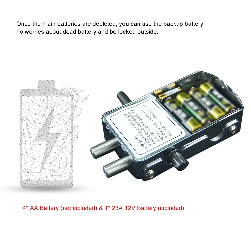 HXQ910 Intelligent Home Electric Remote Control Door Lock Mechanical Anti-Theft - Silver 1pc HXQ910 Intelligent Home Electric Remote Control Door Lock Mechanical Anti-Theft - Silver 1pc