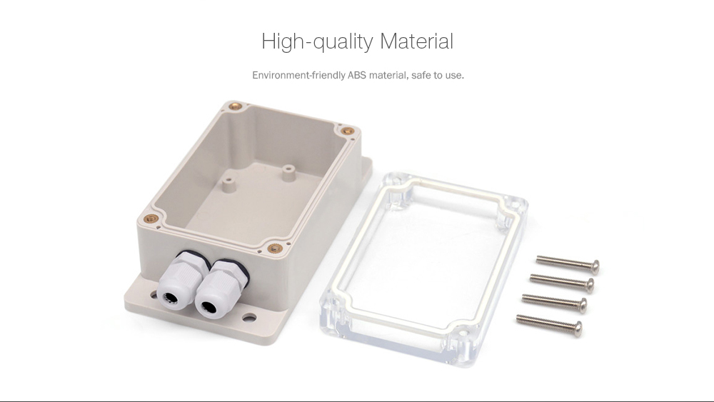 IM171017001 IP66 Waterproof Case with PG7 Connector for SONOFF Basic / RF / Pow / TH10 / TH16 / G1 - Gray Goose