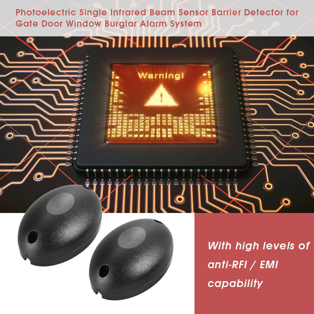 20m Active Infrared Detector Outdoor IR Alarm Home Safety System - Black 20m Active Infrared Detector Outdoor IR Alarm Home Safety System - Black