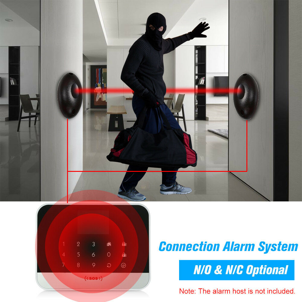 20m Active Infrared Detector Outdoor IR Alarm Home Safety System - Black 20m Active Infrared Detector Outdoor IR Alarm Home Safety System - Black