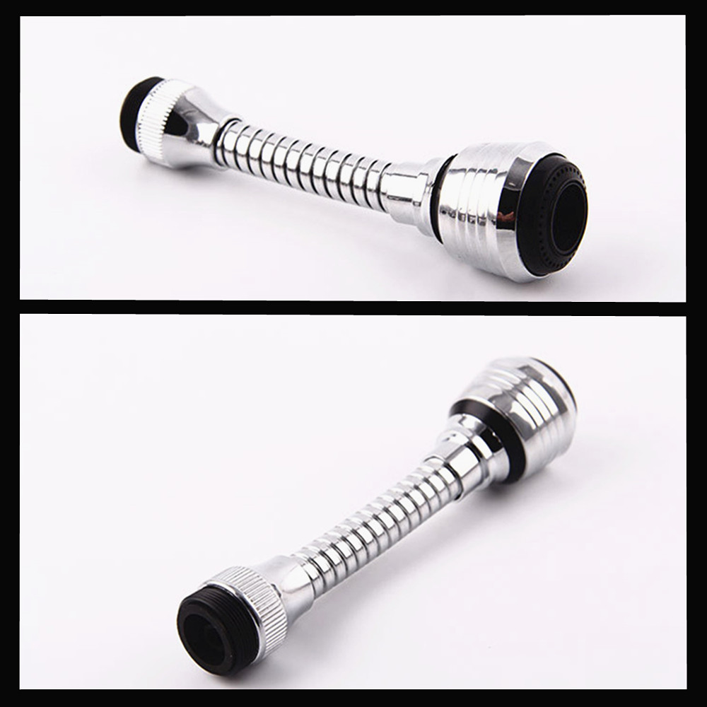 360 Rotate 3 Level Adjustable Saving Kitchen Shower Faucet Accessories - Silver