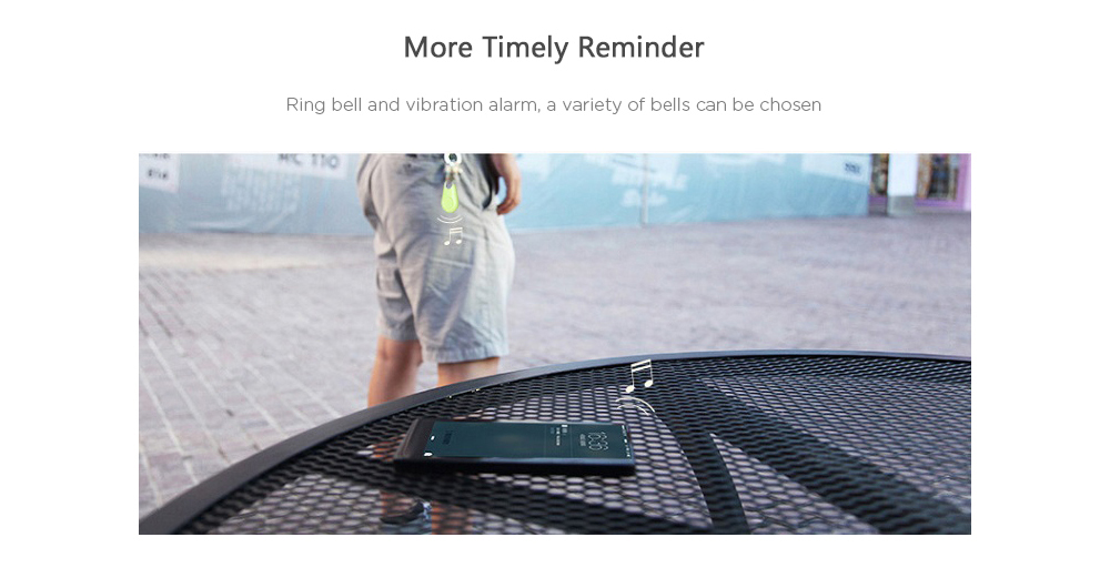 Water Droplet Shaped Smart Finder Tag Wireless Bluetooth Locator Tracker Anti-lost Alarm- White