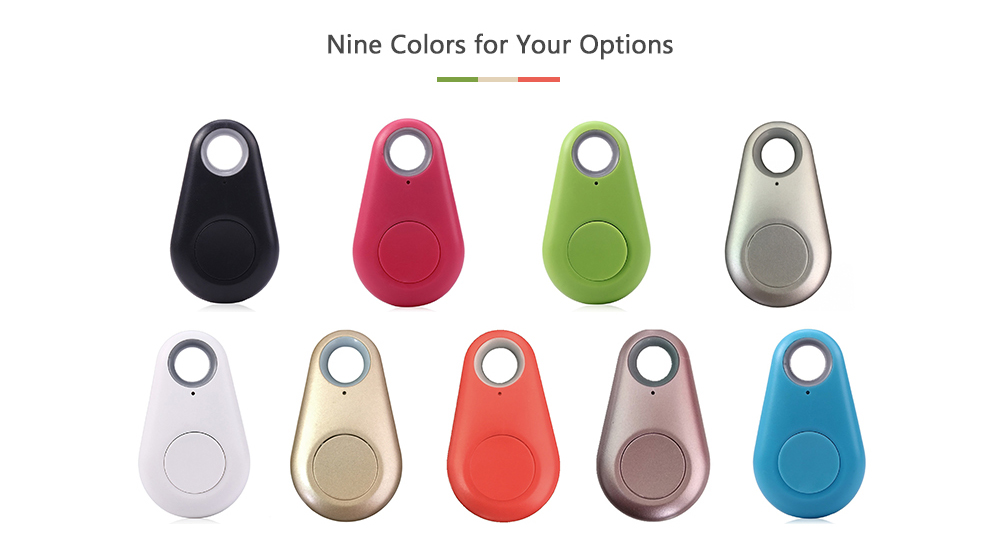 Water Droplet Shaped Smart Finder Tag Wireless Bluetooth Locator Tracker Anti-lost Alarm- White